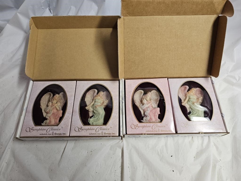 4 Seraphin Angel Ornaments by Bradford Exchange