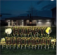 17 Pieces 16'' Happy Birthday Yard Signs