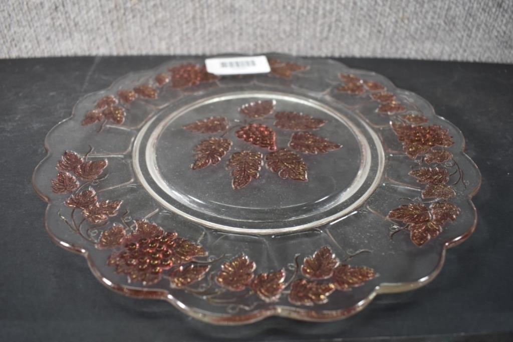Westmoreland Glass Grape Leaves Plate