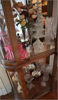 Contents of Curio Cabinet - Glass, Vases+