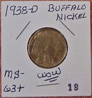 1938-D Buffalo Nickel, nice!