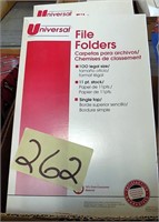 BOXES OF NEW FILE FOLDERS