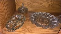 Shelf of Assorted Glass Plates, Bowls