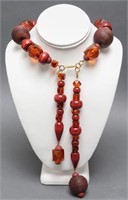 Nina Ricci Gold-Tone & Beaded Necklace