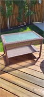 Patio table 34 " L by 20 " W by 20 1/2 " H