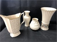 (3) Lenox Vases & Shade