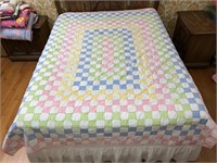 Handmade Quilt #40 Multi-color Plaid Rectangle