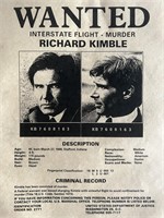 The Fugitive Richard Kimble wanted flyer movie pro