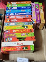 FLAT OF VHS TAPES OF CHILDREN SHOWS