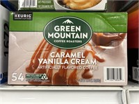 Green Mt caramel vanilla cream 54 K cups