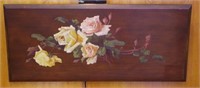 Antique painted timber panel