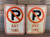 No Parking Any Time Road Street Signs