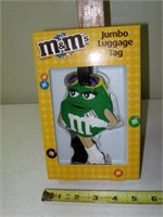 Rare M&Ms Jumbo 5" Luggage Tag In Box