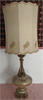 703 - VINTAGE TABLE LAMP W/ SHADE 42"H