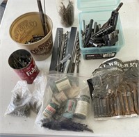 DRILL BITS, FILES, ALLEN WRENCHES SCREWS VARIOUS