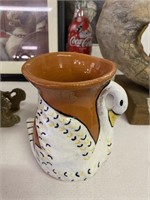 Indian Pottery Swan Vase