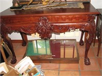 Ornate, Mahogany Hall table-very nice