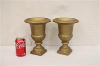 Pair of 9.75" Victorian Style Urns Not Water Proof