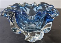 small vintage 70's glass art bowl collectable