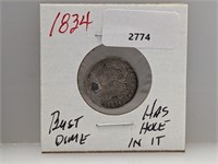 1834 90% Silv Bust Dime