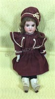15" vintage porcelain doll Marked from Germany on