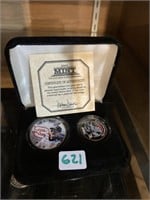 the intimidator 3 NASCAR coin sets with COA