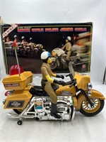 Vintage motorcycle police jumbo cycle toy