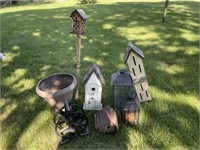Flower Pot , 3 Bird Houses, Butterfly house and
