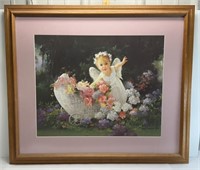 FLOWER GIRL FRAMED  PRINT