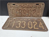 Matched 1933 Indiana Truck Plates