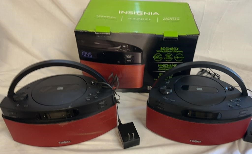 2) Insigna Boom Box W/ Bluetooth Streaming 1 New