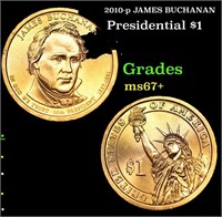 2010-p JAMES BUCHANAN Presidential Dollar 1 Grades