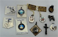 11 Various Charms, Some Sterling