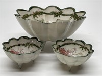 Set of Three Vintage Thin Porcelain Hand