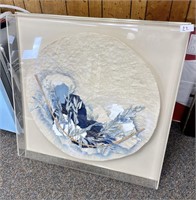 1980’s Spindrift Paper Machete Plate Framed Art
