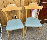 Pair of Modern Wood Chairs - Some Wear