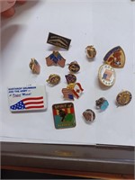 Misc Pin Lot to Include Bay Feet, Military, Etc.