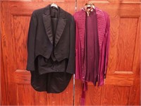 Three items: vintage wool tuxedo by Hart