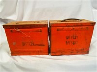 (2) Vintage Ditch Witch Tin Boxes