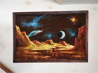 Space Wall Art (A Manzo) w/ Wood Frame