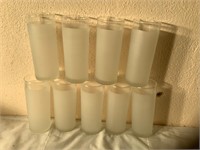 6” frosted drinking glasses