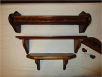Wooden Shelves 20.5" - 19"- 14" lengths