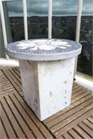 Heavy Concrete Stone Floral Top Table