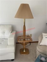 End table Lamp with Magazine holder Built in