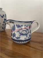 Vintage Blue and White Creamer Pitcher  (Living
