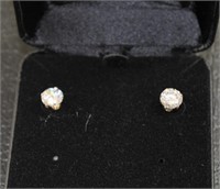 3ct brilliant white sapphire solitaire earrings