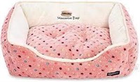 AMAZON BASICS CUDDLER PET BED LARGE POLKA DOTS