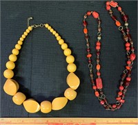 TWO NICE COSTUMER JEWELRY NECKLACE