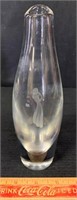 SWEET SIGNED HANDBLOWN GLASS VASE - 8 INCHES TALL