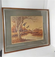 Framed 3 Ducks Print John W Taylor U15E